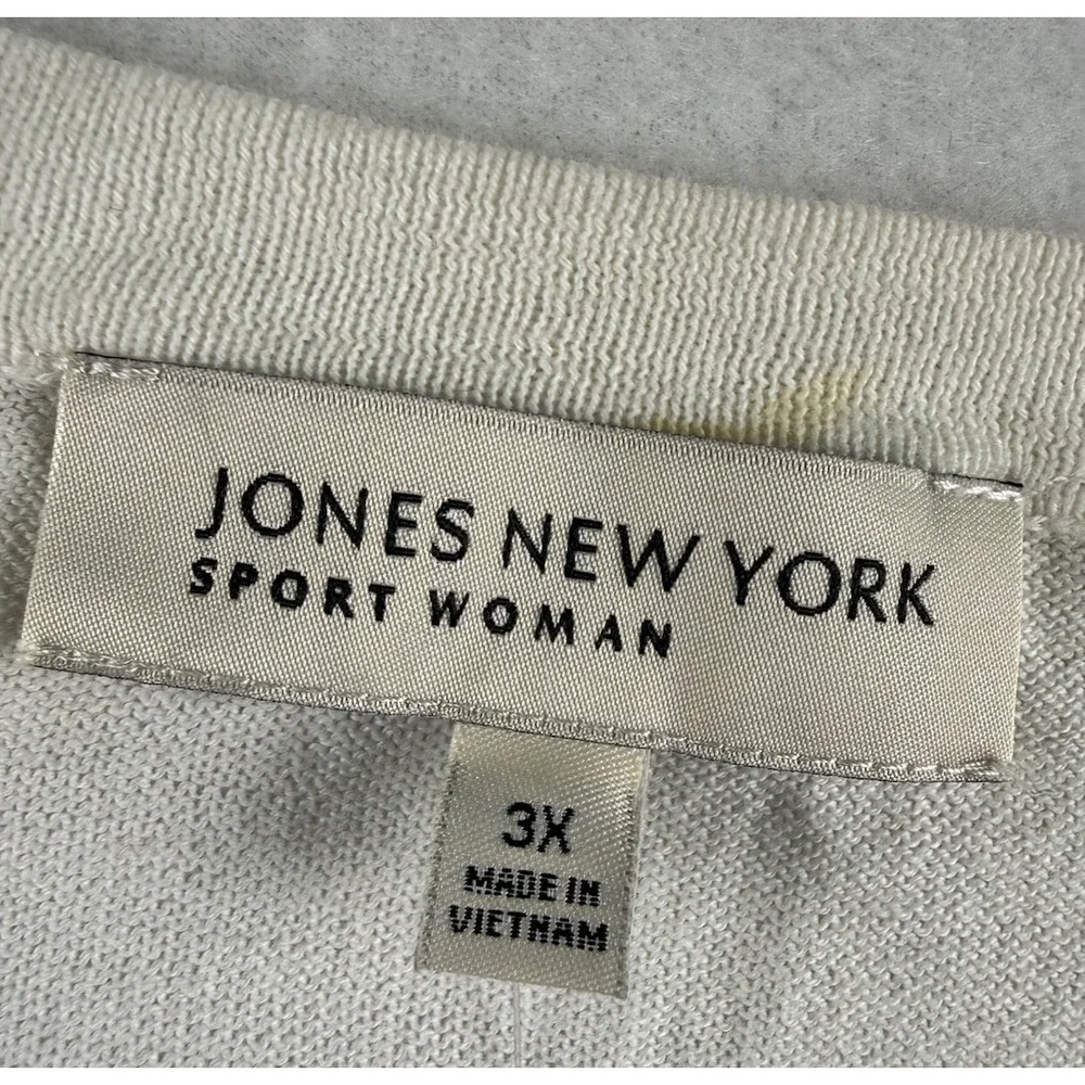Jones New York Sport Women's Cardigan Size 3X Vibrant Striped